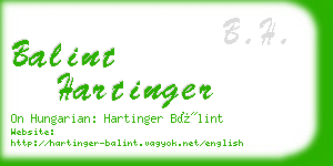 balint hartinger business card